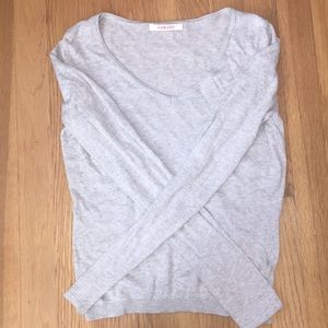 Gray light sweater